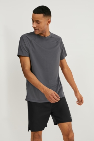 C&A Active4 Way Stretch T-shirts Donkergrijs | GJR-317289
