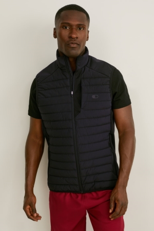 C&A Active Gewatteerd Gilet Jassen Zwart | WRY-571042