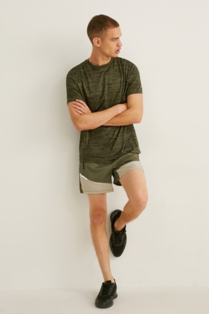 C&A Active Korte Broek Donkergroen | BRN-981654