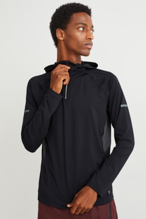 C&A Active Met Capuchon Topjes Zwart | VCM-718065