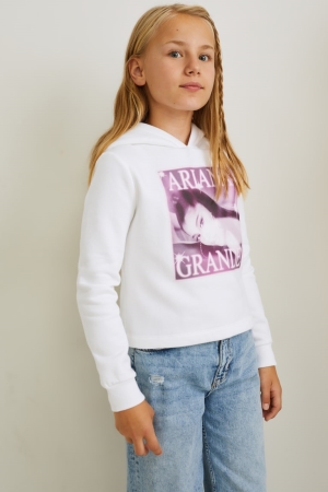 C&A Ariana Grande Hoodie Wit | BRC-812935