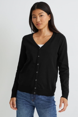 C&A Basic Cardigan Zwart | WXE-781340
