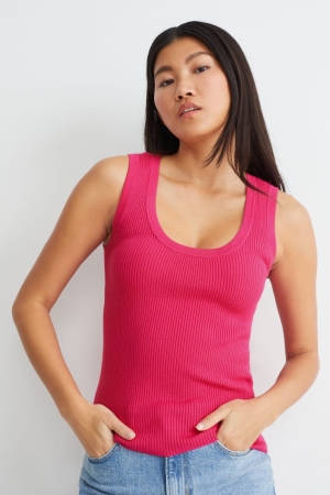 C&A Basic Gebreid Lenzing™ Ecovero™ Topjes Roze | PJM-652304