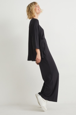 C&A Basic Jersey Loose Fit With Lenzing™ Ecovero™ Broek Zwart | ZPI-687023