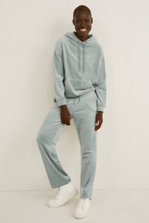 C&A Basic Joggers Broek Mintgroen Groen | OXB-854219