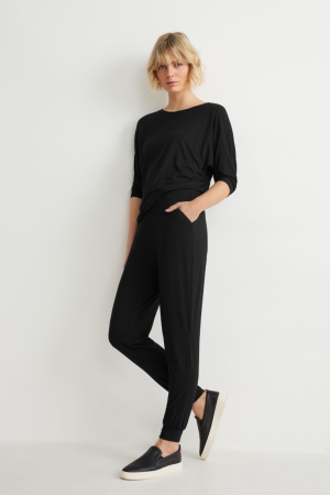 C&A Basic Joggers With Lenzing™ Ecovero™ Broek Zwart | PSF-238147