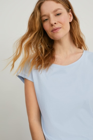 C&A Basic T-shirts Lichtblauw | RZT-092374