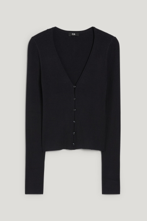 C&A Basic With Lenzing™ Ecovero™ Cardigan Zwart | QFX-694571