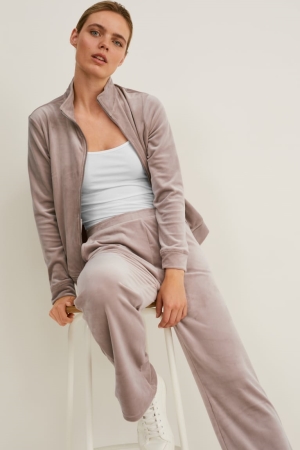 C&A Basic Zip-through Sweatshirts Grijs | QBS-574301