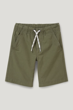 C&A Bermuda Gestreept Broek Groen | ZKD-357801