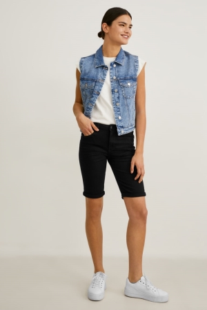 C&A Bermuda Malia Broek Zwart | GIU-345897