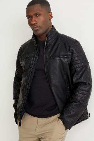 C&A Biker Faux Leren Jassen Zwart | PUW-231940