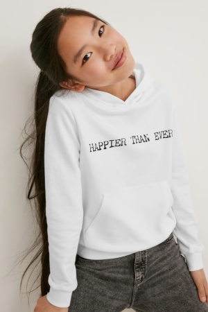 C&A Billie Eilish Hoodie Wit | FUM-582170