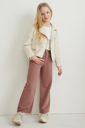 C&A Brede Leg Broek Bruin | DKV-038795