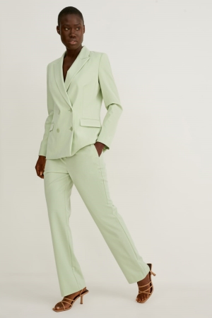 C&A Business Rechtdoor Fit Broek Mintgroen Groen | XGH-896721