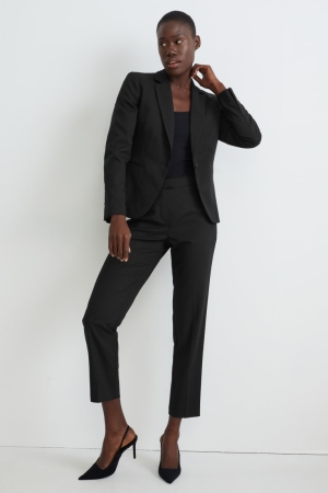 C&A Business Regular Fit Recycled Broek Zwart | JEH-103297