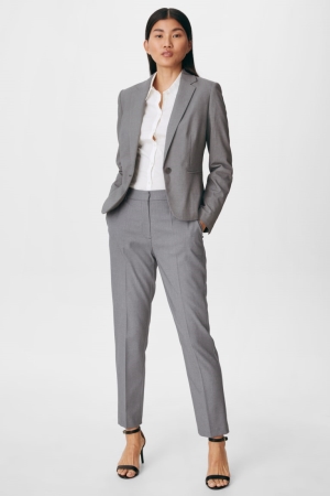 C&A Business Tailored Fit Recycled Broek Grijs | QGD-987641