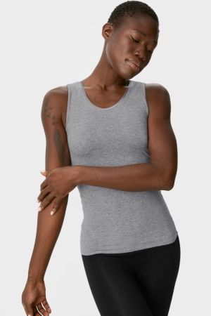 C&A Camisole Ondergoed Lichtgrijs | KTO-783210