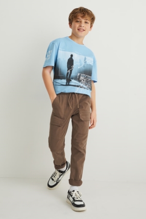 C&A Cargo Lycra® Broek Khaki | EWG-541273