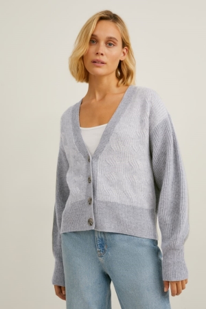 C&A Cashmere Cardigan Grijs | AZM-504796