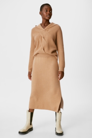 C&A Cashmere Rokken Beige | FKL-953614