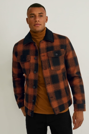 C&A Check Jassen Donkeroranje | ZLW-520794