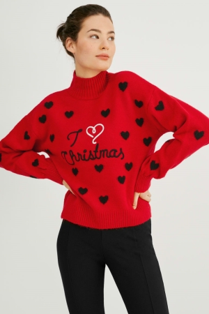 C&A Christmas Jumpers Rood | FOG-984651