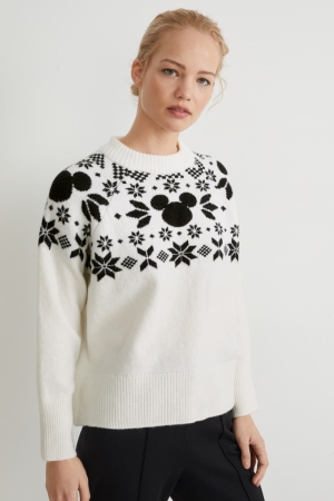 C&A Christmas Recycled Mickey Mouse Jumpers Wit | JRY-192743