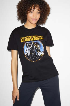 C&A ClockhouseScorpions T-shirts Zwart | YOI-470361