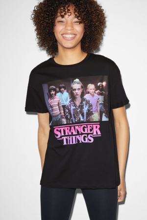 C&A ClockhouseStranger Things T-shirts Zwart | UYN-625098