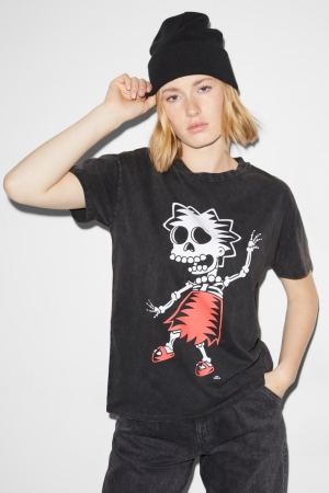 C&A ClockhouseThe Simpsons T-shirts Donkergrijs | UFS-762183