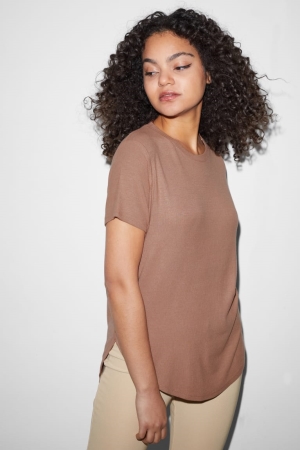 C&A ClockhouseWith Livaeco™ Fibres T-shirts Beige | MLT-569174