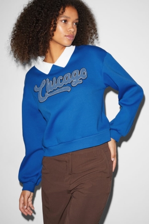 C&A Clockhouse 2-in-1 Look Sweatshirts Blauw | FMX-984561