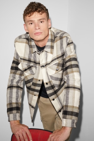 C&A Clockhouse Check Jassen Beige | ELY-675098
