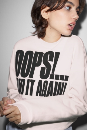 C&A Clockhouse Cropped Britney Spears Sweatshirts Roze | CFT-162083