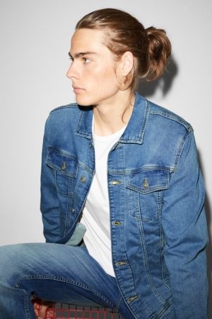 C&A Clockhouse Denim Jassen Blauw Lichtblauw | QHL-687402