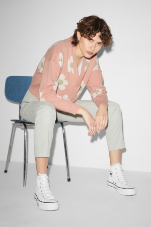 C&A Clockhouse Floral Cardigan Roze | SZM-452683