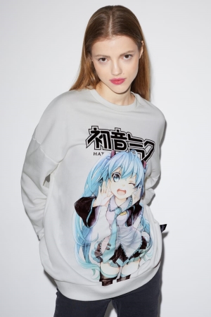 C&A Clockhouse Hatsune Miku Sweatshirts Wit | LMP-953082