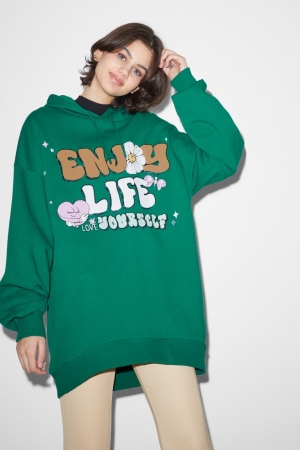 C&A Clockhouse Hoodie Groen | YGA-249315