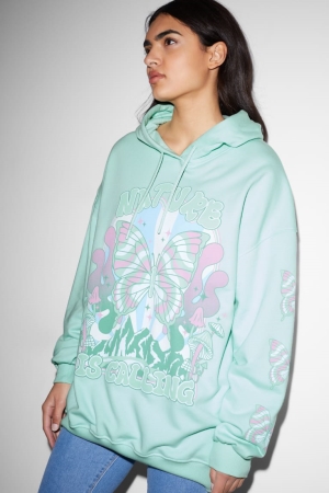 C&A Clockhouse Hoodie Mintgroen Groen | QSP-128643
