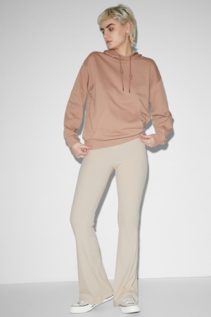 C&A Clockhouse Jersey Comfort Fit Broek Lichtbeige | MOY-468035