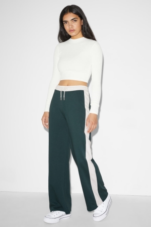 C&A Clockhouse Joggers Broek Donkergroen | HDI-940318