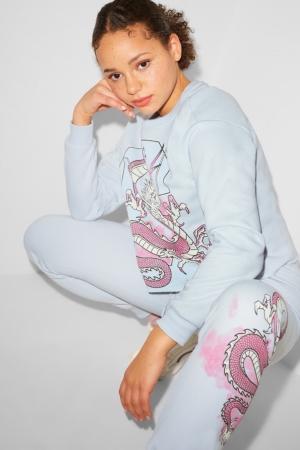 C&A Clockhouse Joggers Broek Lichtblauw | TCZ-365897