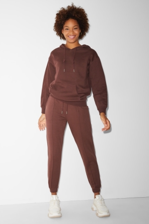 C&A Clockhouse Joggers Recycled Broek Bruin | TRK-761504