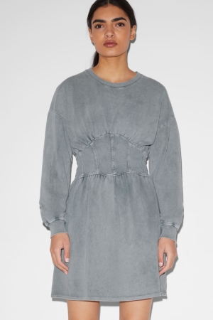 C&A Clockhouse Jurken Grijs | KLF-396274