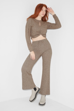 C&A Clockhouse Knit Broek Bruin | FSH-285763