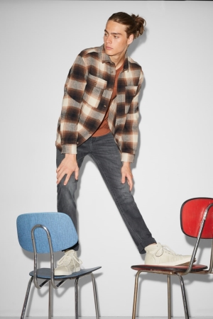 C&A Clockhouse Mager Jeans Blauw Grijs | OKX-980264