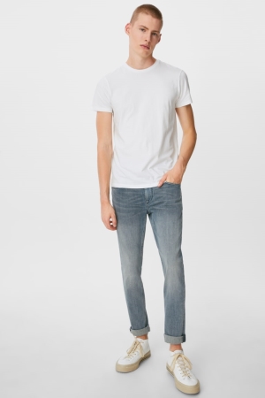 C&A Clockhouse Mager Lycra® Jeans Blauw Grijs | XPF-280915