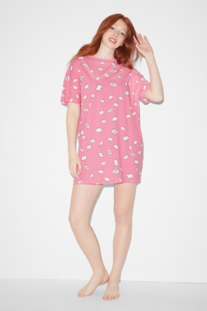 C&A Clockhouse NightPatterned Nachtkleding Roze | XOL-613075