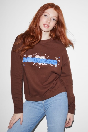 C&A Clockhouse Recycled Sweatshirts Bruin | XUJ-403719